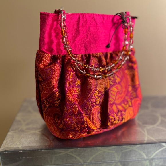 Evening bag with beaded handles - Picture 4 of 4